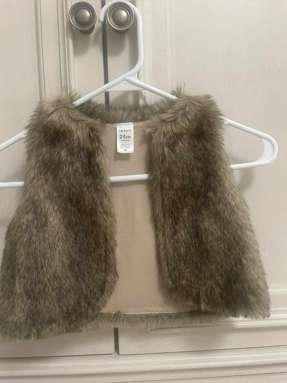 Faux Fur Vest, Size 24 months, LIKE NEW